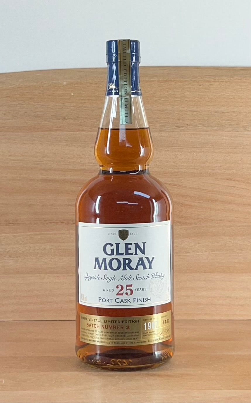 Glen Moray 25 yo 1987 Portwood Finish Rare Vintage Limited Edition Single Malt Whisky