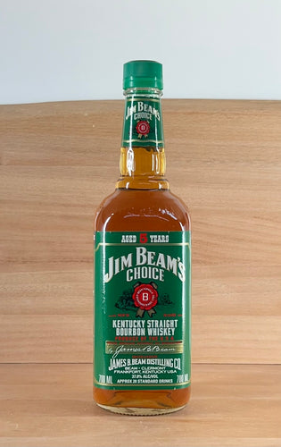 Jim Beam Choice Kentucky Straight Bourbon Whiskey (older style bottle, 6 generation, green plastic cap)