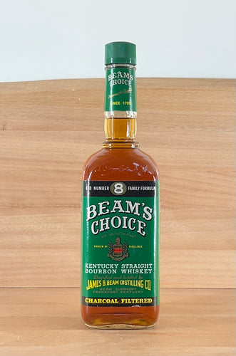Jim Beam Choice Kentucky Straight Bourbon Whiskey (old style bottle and label, green plastic cap)