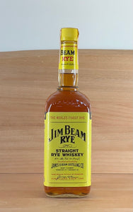 Jim Beam Rye (old style bottle and label, yellow plastic cap, 40%)