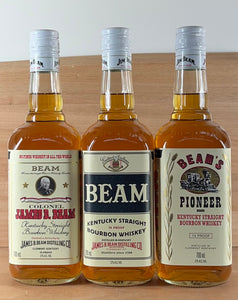Jim Beam White Kentucky Straight Bourbon Whiskey (Reprint Design set (700 mL x 3))
