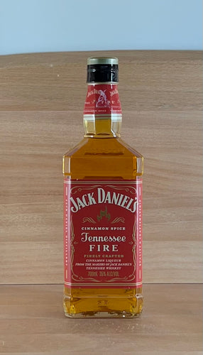 Jack Daniels Fire Liqueur White Text  (Red)