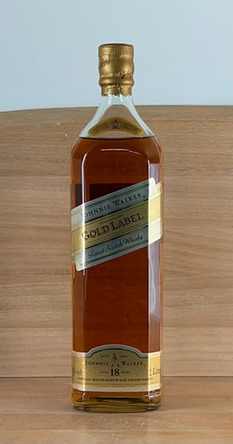 Johnnie Walker Gold Label 18 yo Blended Scotch Whisky (Old bottling, corkcap, box, 1000 mL)