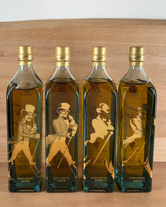 Johnnie Walker Striding Man Set 1908 to 2015 Blue Label Blended Scotch Whisky (200 mL x 4)